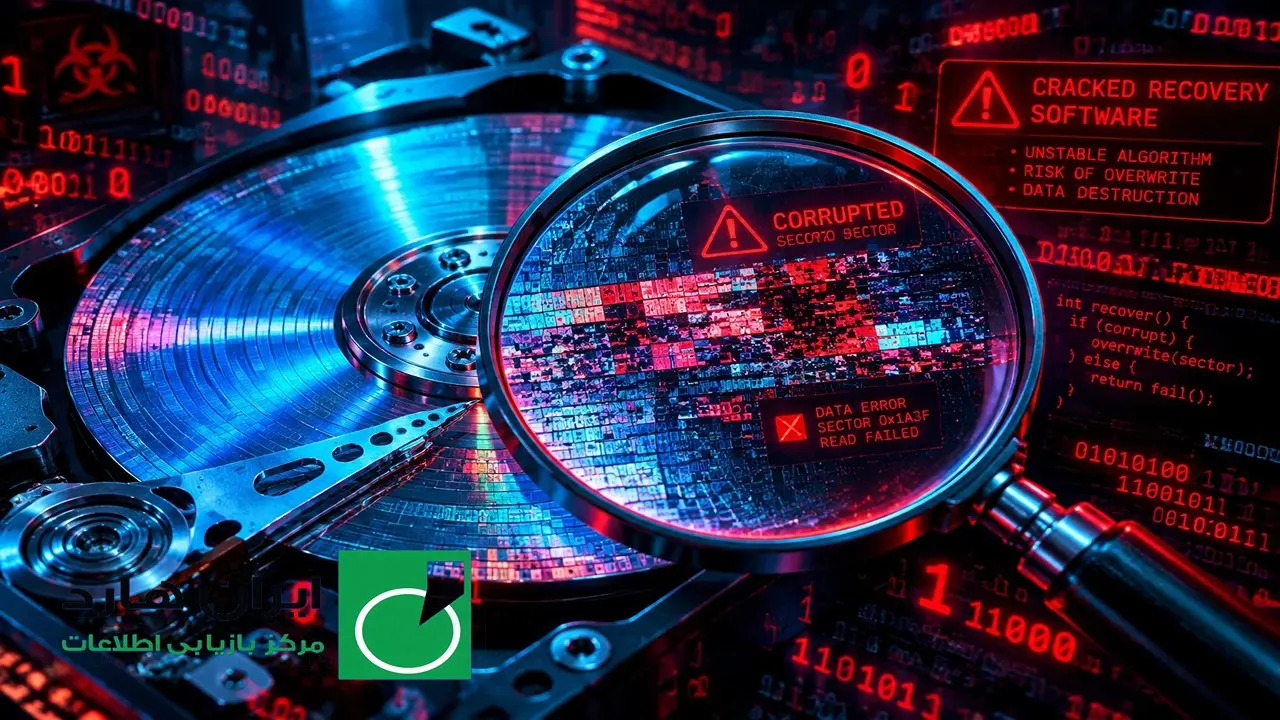 اشتباهات نرم افزاری و استفاده از برنامه های کرک شده برای ریکاوری اطلاعات هارد
